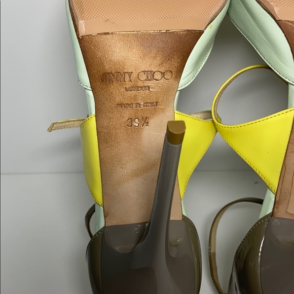 Jimmy Choo Typhoon Key Lime Lemon and Pebble Pump - Picture 4 of 8